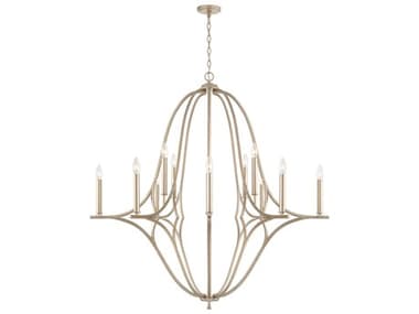 Capital Lighting Claire 48" Wide 12-Light Brushed Champagne Gold Candelabra Chandelier C2450001BS