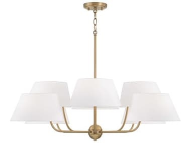Capital Lighting Welsley 40" Wide 8-Light Aged Brass Empire Chandelier C2450481AD