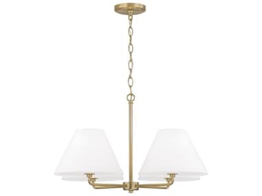 Capital Lighting Parson 4-Light Matte Brass Chandelier C2453242MA