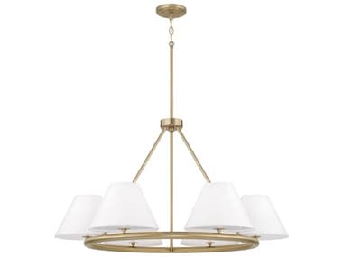 Capital Lighting Parson 6-Light Matte Brass Cylinder Chandelier C2453261MA