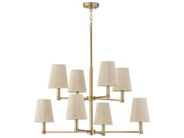 Capital Lighting Mira 8-Light Matte Brass Candelabra Tiered Chandelier C2454581MA