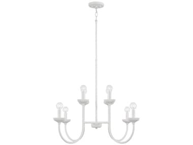 Capital Lighting Mallory 8-Light Ceramic White Candelabra Chandelier C2456181CE