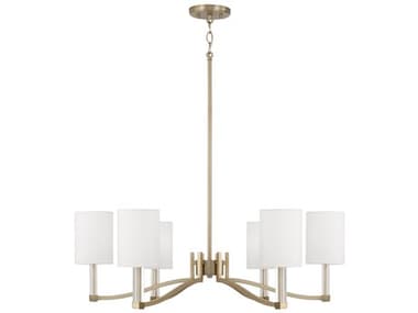 Capital Lighting Ingrid 6-Light Matte Brass Candelabra Cylinder Chandelier C2457061MA715