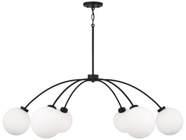 Capital Lighting Amos 6-Light Black Iron Globe Chandelier C2457161BI557