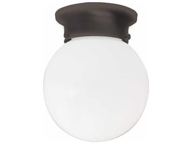 Capital Lighting 6" 1-Light Burnished Bronze Glass Globe Flush Mount C25569BB
