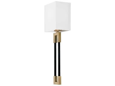 Capital Lighting Bleeker 19" Tall 1-Light Aged Brass And Black Wall Sconce C2644711AB
