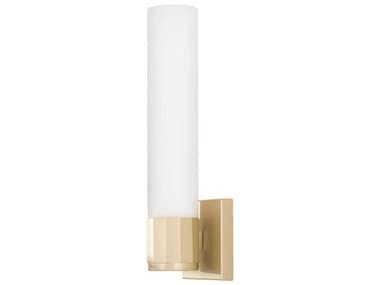 Capital Lighting Sutton 17" Tall 1-Light Soft Gold White Glass Wall Sconce C2646211SF