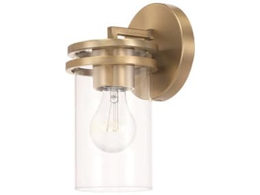 Capital Lighting Fuller 9" Tall 1-Light Aged Brass Glass Wall Sconce C2648711AD539