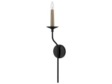 Capital Lighting Wilder 26" Tall 1-Light Matte Black Wall Sconce C2651511MB