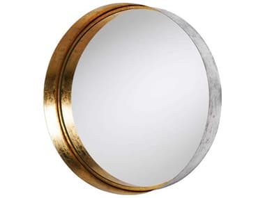 Capital Lighting Silver Leaf and Gold 36'' Round Wall Mirror C2723301MM