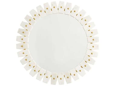 Capital Lighting Marble and Brass 29'' Round Wall Mirror C2735404MM