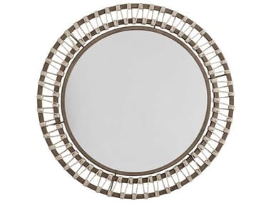 Capital Lighting Brown Wash and Natural Jute 35'' Round Wall Mirror C2740707MM