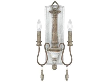 Capital Lighting Zoe 19" Tall 2-Light French Antique Gray Wall Sconce C29A198A