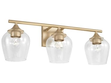 Capital Lighting Reece 24" Wide 3-Light Soft Gold Brass Glass Vanity Light C2AA1009SF