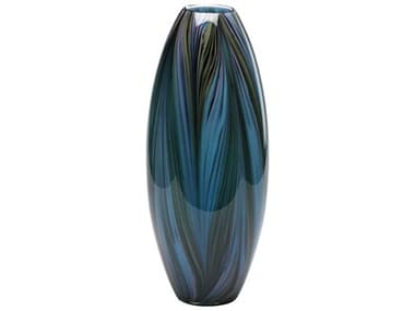 Cyan Design Multi Colored Blue Peacock Feather Vase C302920