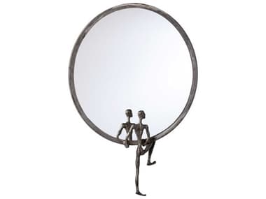 Cyan Design Kobe Raw Steel Round Wall Mirror C304446