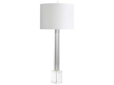 Cyan Design Quantom Clear White Linen Off Lining Buffet Lamp C306603