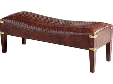 Cyan Design Mechi Brown Leather Accent Bench C306970