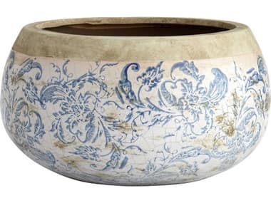 Cyan Design Isela Blue White Planter C307407