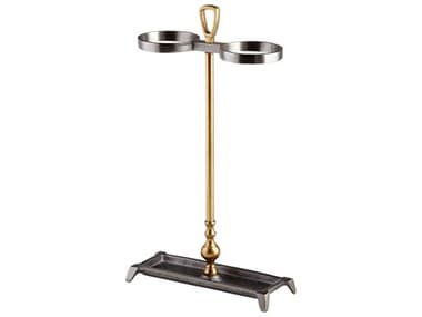 Cyan Design Hold For Two Satin Grey Brass Accent Satin Grey Brass Umbrella Stand C308938