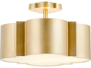 Cyan Design Wyatt 3-Light Aged Brass Semi Flush Mount C310064