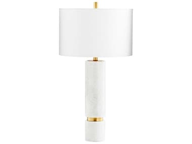 Cyan Design Archer Brass Off White Linen Buffet Lamp C310357