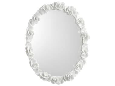 Cyan Design Gardenia White Oval Wall Mirror C310498