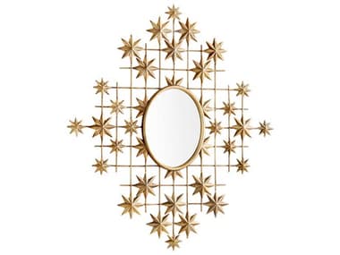 Cyan Design Alena Gold 23''W x 26''H Round Wall Mirror C310811