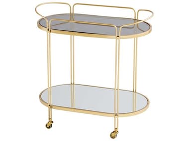 Cyan Design 29" Glass Gold Bar Cart C310838