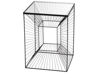 Cyan Design 16" Square Glass Graphite End Table C310840