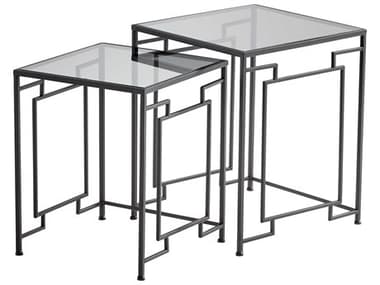 Cyan Design 18" Square Glass Noir End Table C311042