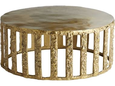 Cyan Design 33" Round Metal Gold Coffee Table C311143