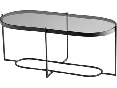 Cyan Design 36" Oval Glass Graphite Coffee Table C311228