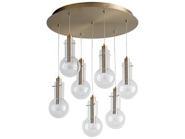 Cyan Design 7-Light Aged Brass Globe Pendant C311396