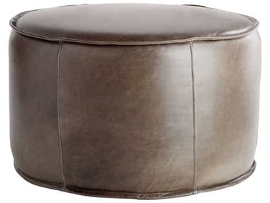 Cyan Design Lusso Brown Leather Ottoman C311448