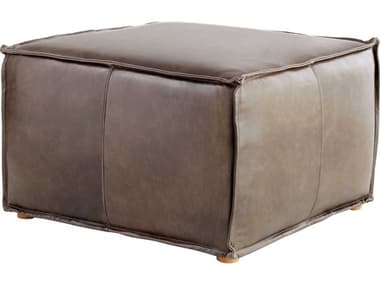 Cyan Design Lusso Brown Leather Ottoman C311449