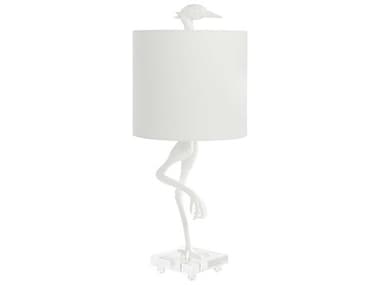 Cyan Design Ibis White Silver Lined Linen Buffet Lamp C311460