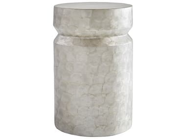 Cyan Design Triton Round Fiberglass Taupe End Table C311595