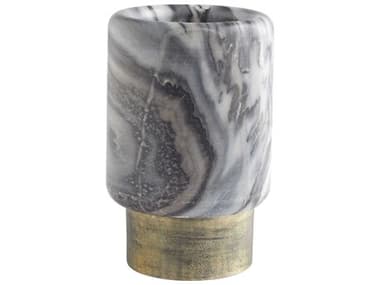 Cyan Design Antique Brass Grey Marble Roma Vase C311649