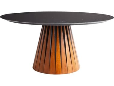 Cyan Design Bourbon Round Marble Brown Black Dining Table C311743