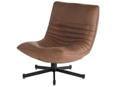 Cyan Design Eduarda Rolling Brown Leather Accent Chair C311750