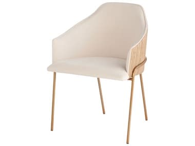Cyan Design Menfis Rattan Gold Upholstered Arm Dining Chair C311758