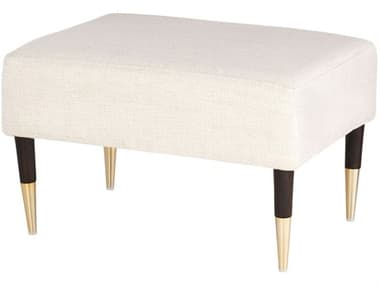 Cyan Design Oscar White Upholstered Ottoman C311785