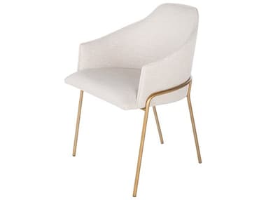 Cyan Design Menfis White Upholstered Arm Dining Chair C311798