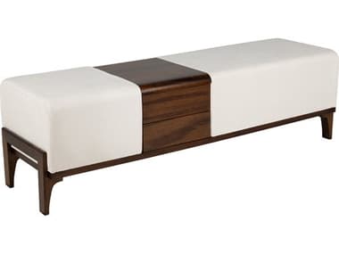 Cyan Design Noah Brown Upholstered Ottoman C311803