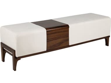 Cyan Design Noah Camel Chenille Brown Upholstered Ottoman C311804