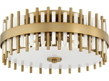 Cyan Design Cassio 4-Light Aged Brass Drum Round Flush Mount C311945