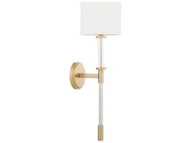 Cyan Design Hightower 1-Light Clear And Aged Brass Wall Sconce C311952