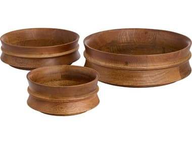 Cyan Design Madison Walnut Decorative Plate Set of 3 C312169