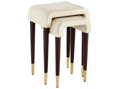 Cyan Design Rectangular Leather End Table Set of 2 C312218